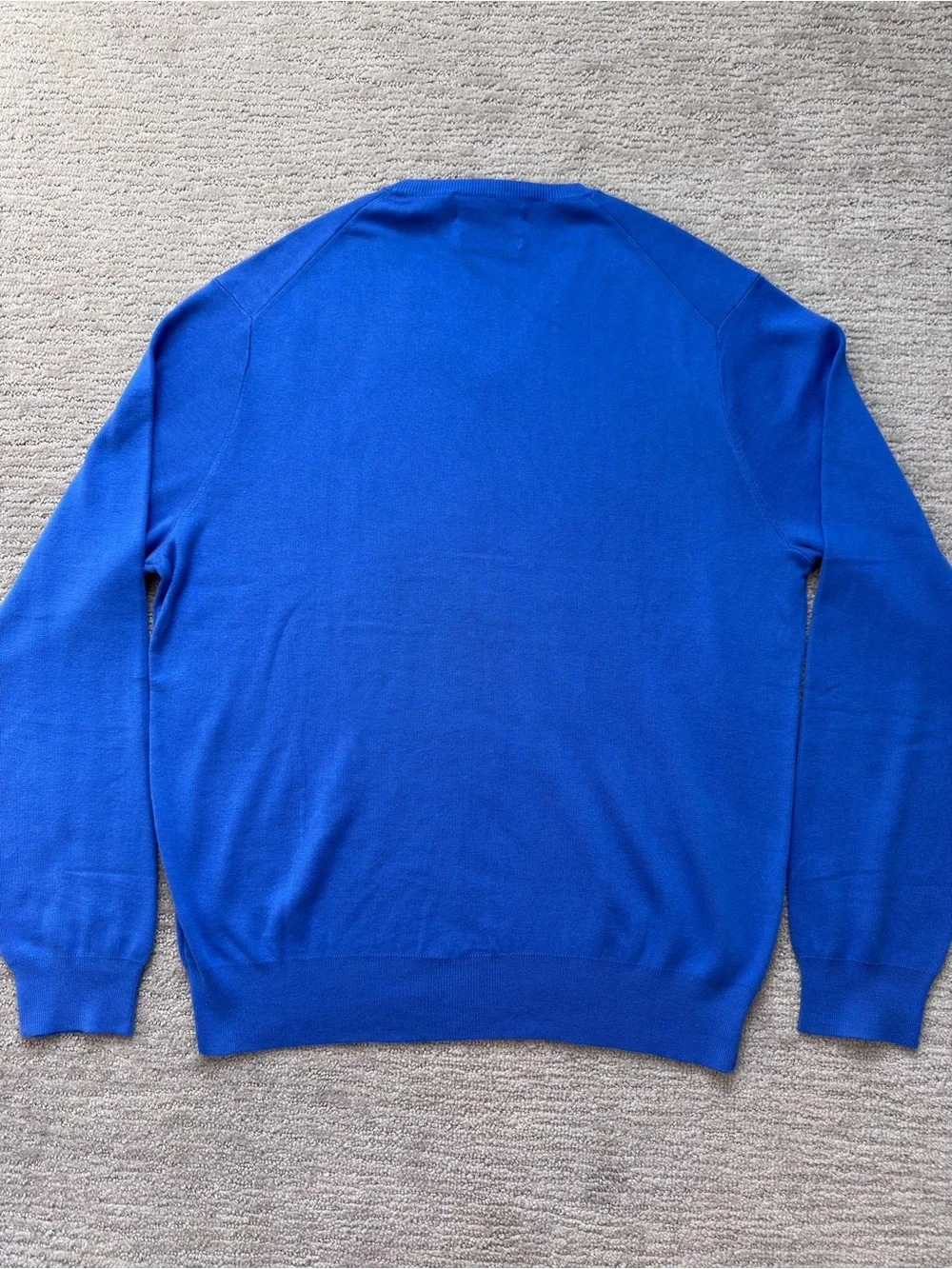 Polo Ralph Lauren Pima Cotton V-Neck Sweater Blue Yellow Pony Men’s XL Preppy